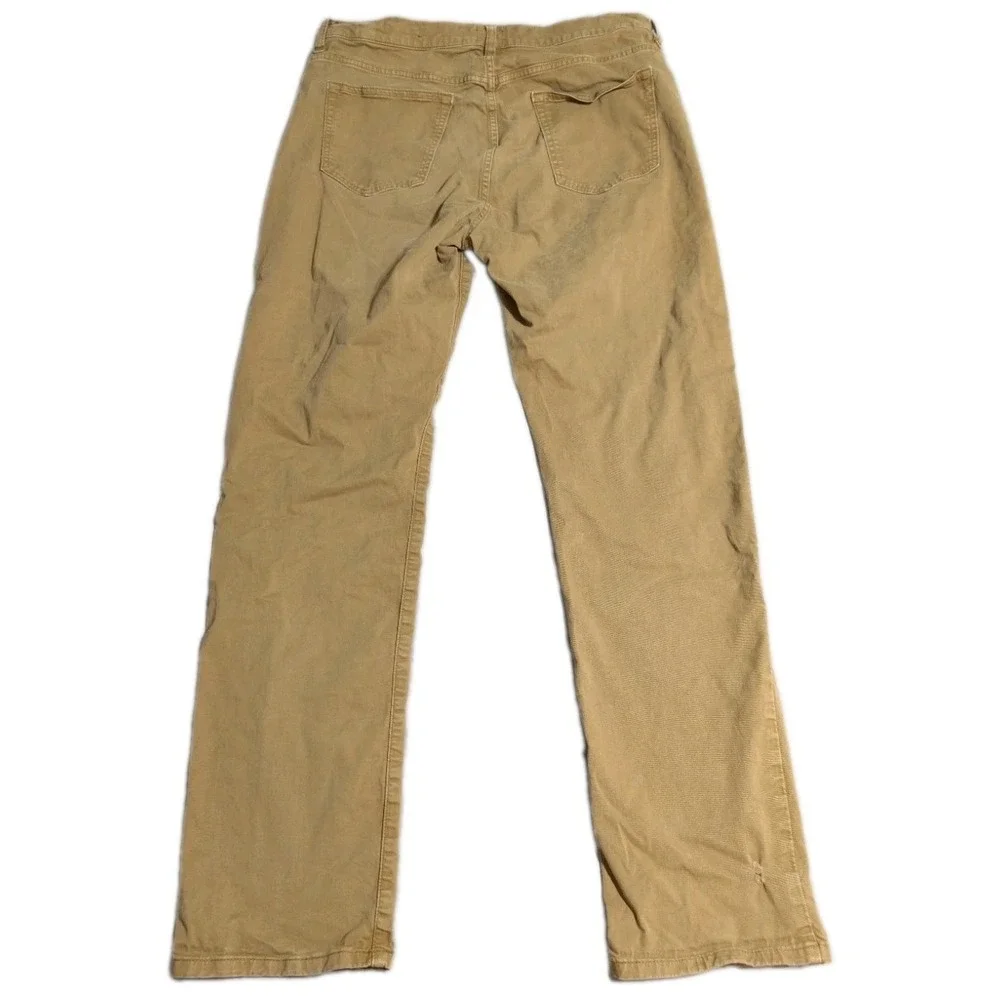 Flint and Tinder Straight Fit Pants Mens 34x32 Khaki Stretch Chino Casual